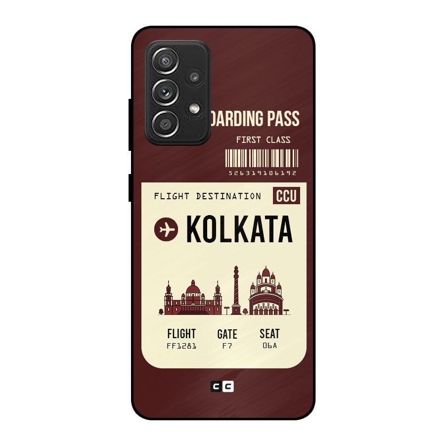 Kolkata Boarding Pass Metal Back Case for Galaxy A52
