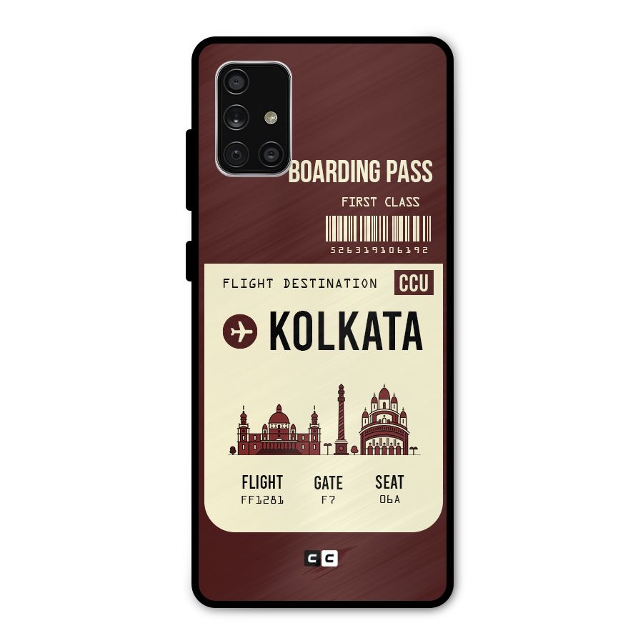 Kolkata Boarding Pass Metal Back Case for Galaxy A71