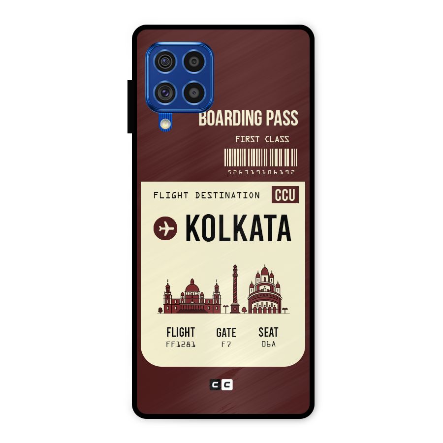 Kolkata Boarding Pass Metal Back Case for Galaxy F62