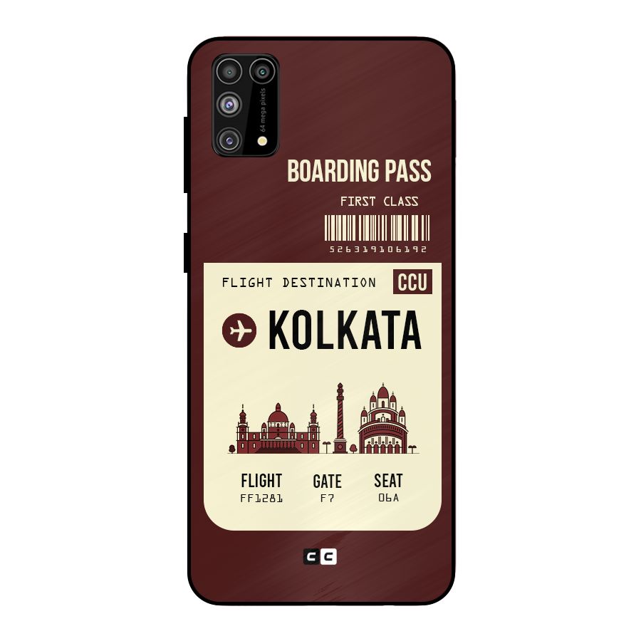 Kolkata Boarding Pass Metal Back Case for Galaxy M31