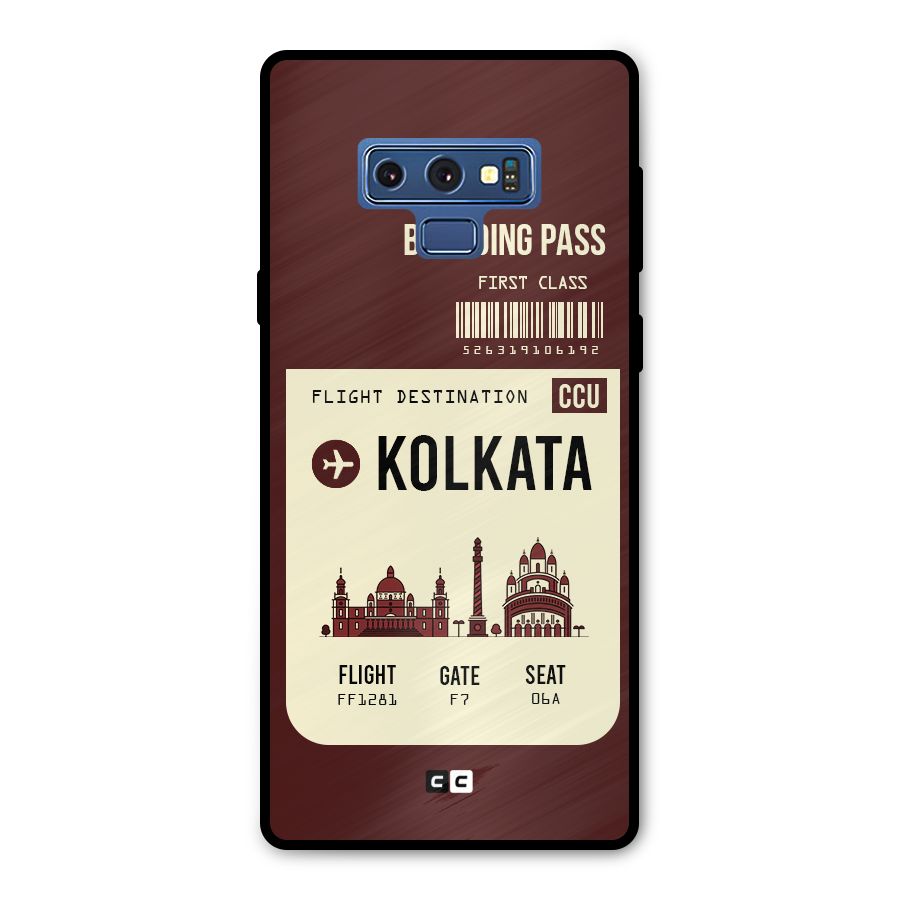 Kolkata Boarding Pass Metal Back Case for Galaxy Note 9
