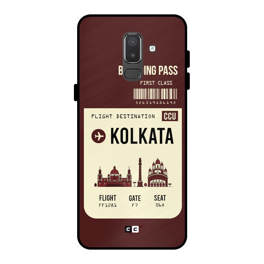 Kolkata Boarding Pass Metal Back Case for Galaxy On8 (2018)