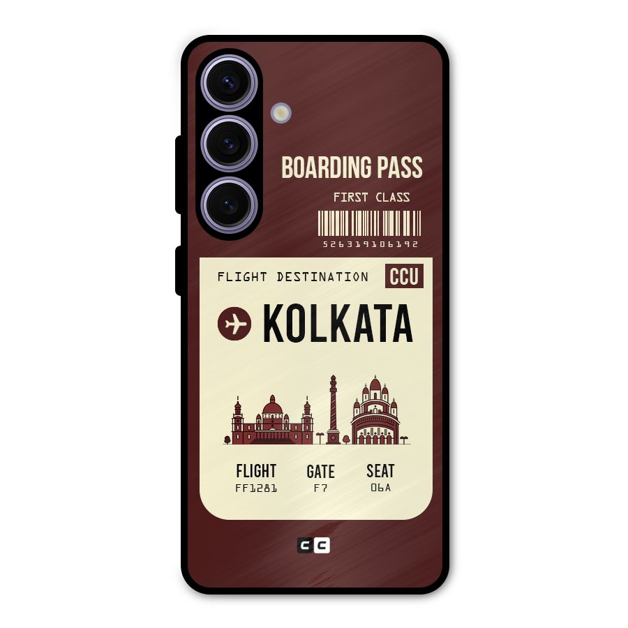Kolkata Boarding Pass Metal Back Case for Galaxy S24