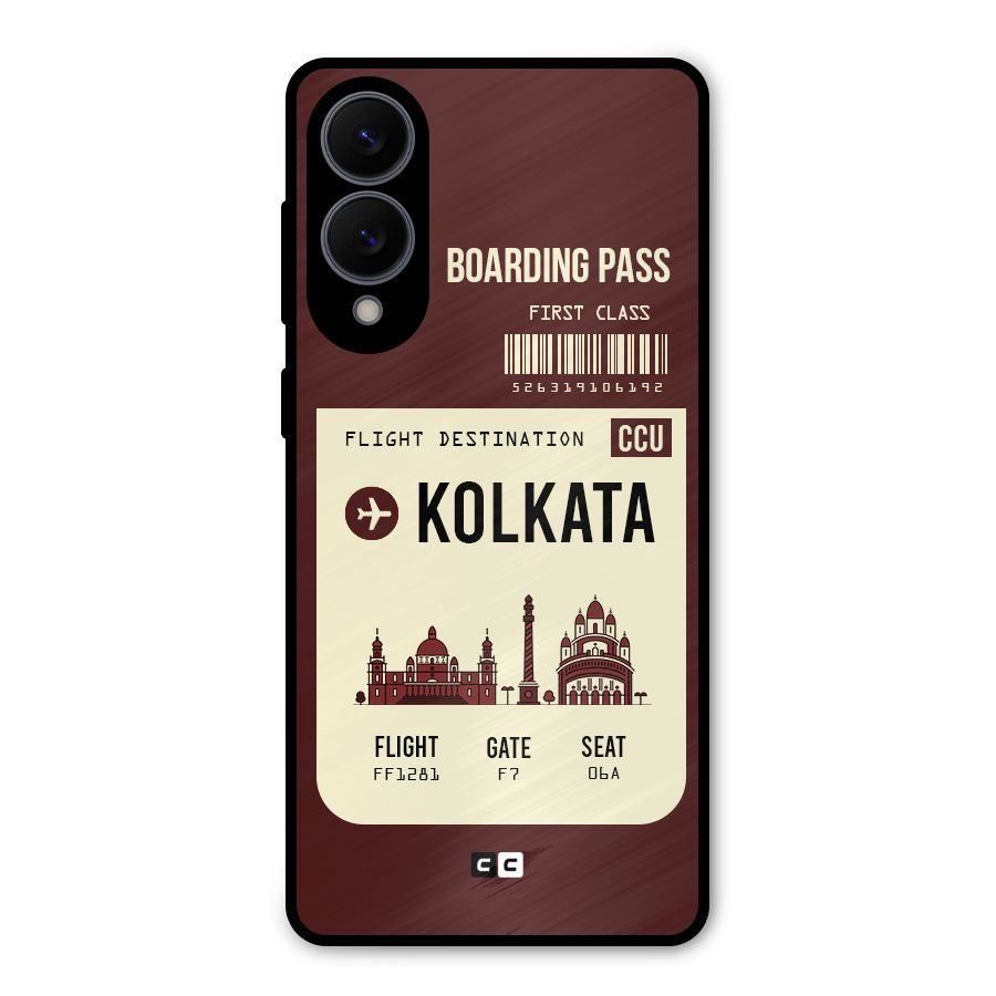 Kolkata Boarding Pass Metal Back Case for Galaxy S25 Edge