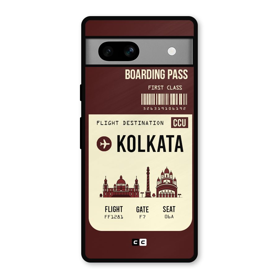 Kolkata Boarding Pass Metal Back Case for Google Pixel 7a