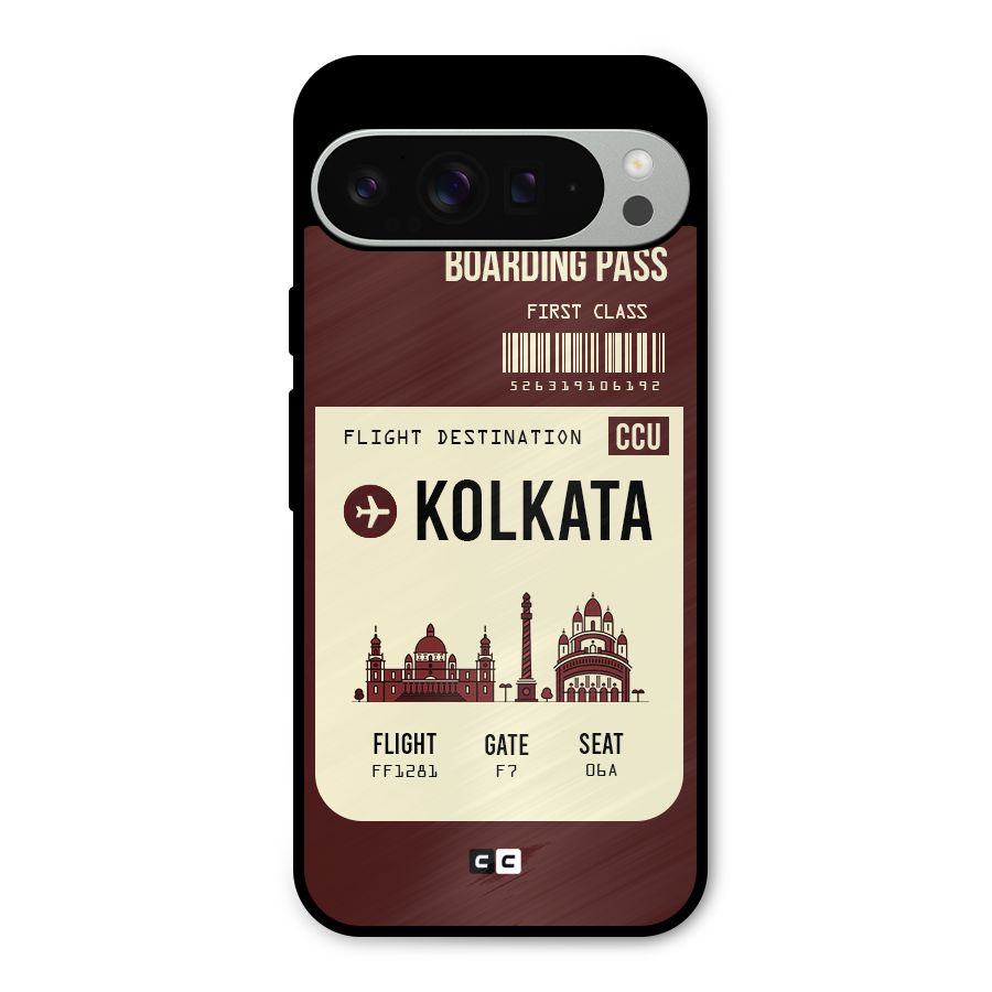 Kolkata Boarding Pass Metal Back Case for Google Pixel 9 Pro XL