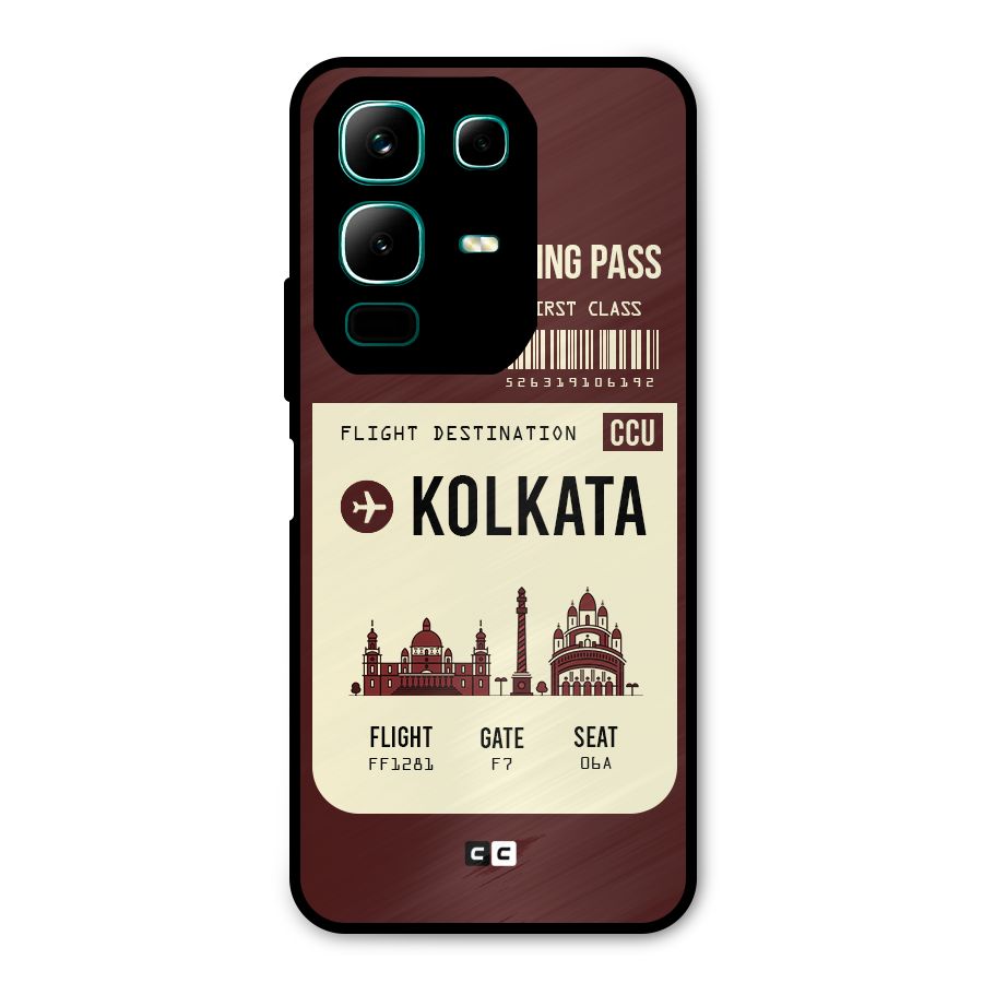 Kolkata Boarding Pass Metal Back Case for Infinix Note 50x