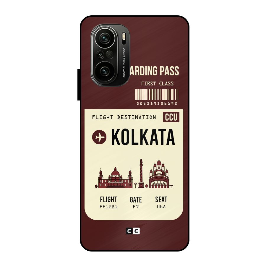 Kolkata Boarding Pass Metal Back Case for Mi 11x