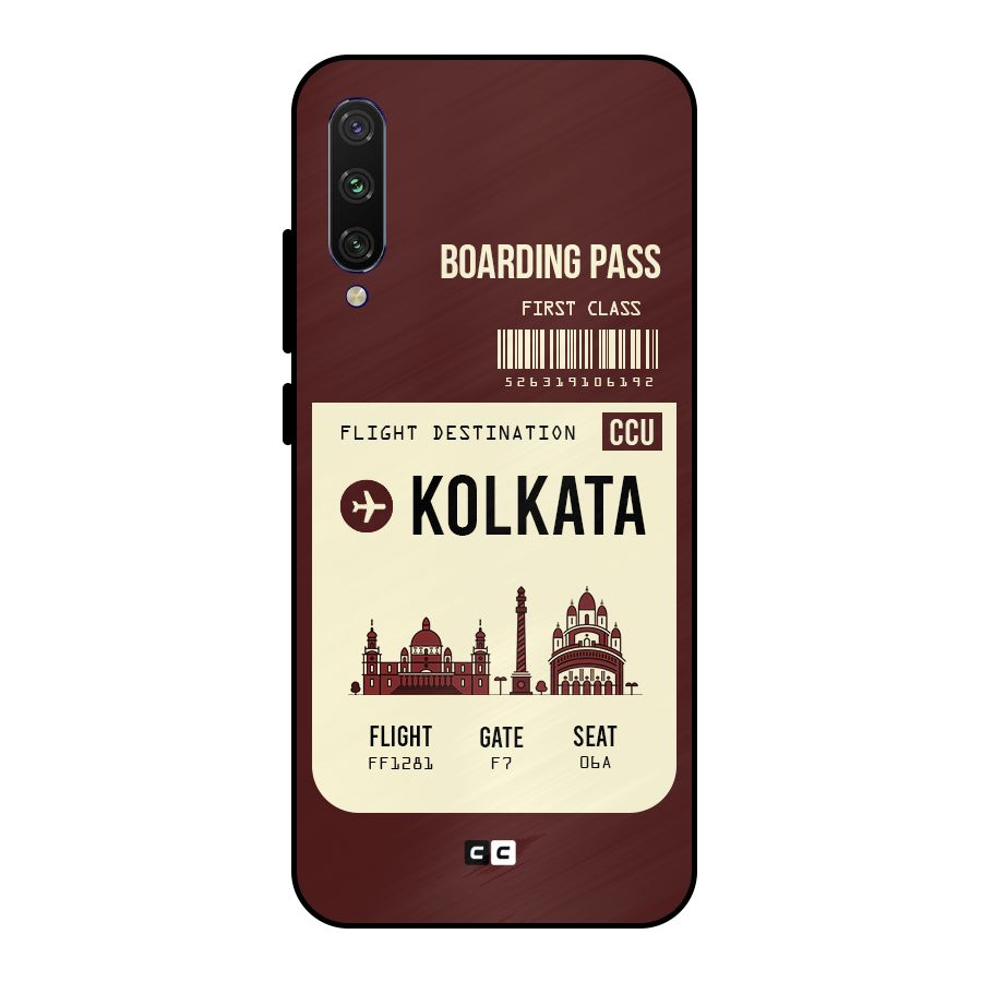 Kolkata Boarding Pass Metal Back Case for Mi A3