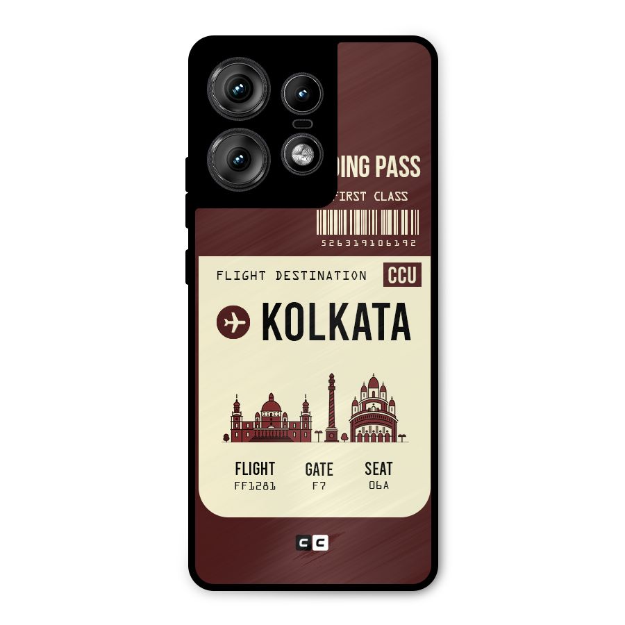 Kolkata Boarding Pass Metal Back Case for Motorola Edge 50 Pro