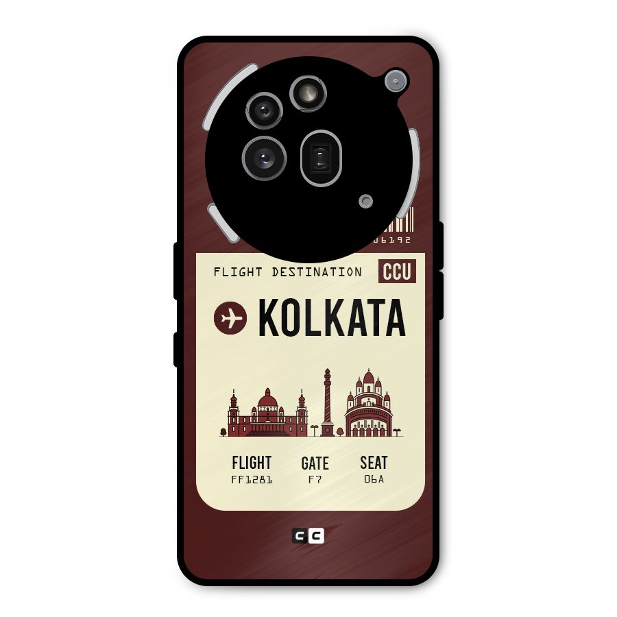 Kolkata Boarding Pass Metal Back Case for Nothing Phone 3a Pro