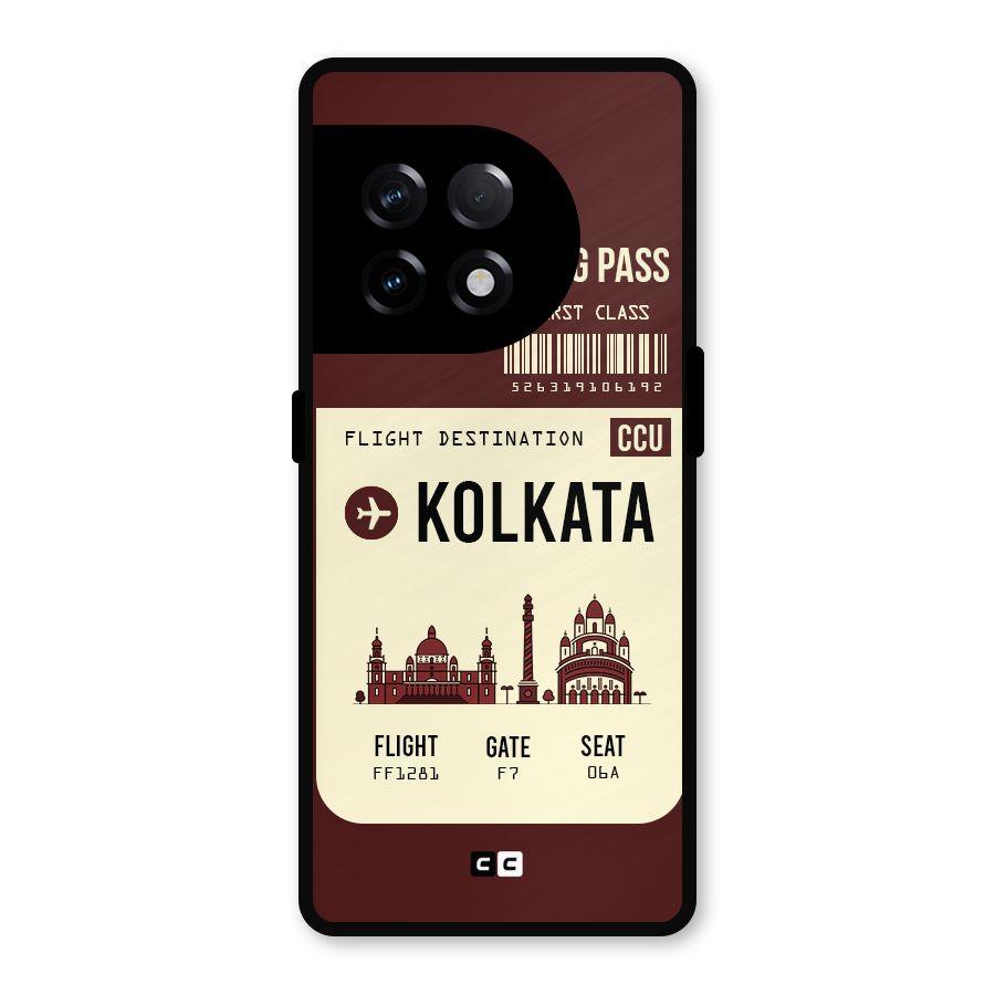 Kolkata Boarding Pass Metal Back Case for OnePlus 11R