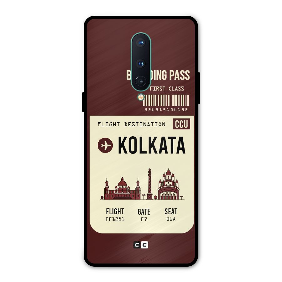 Kolkata Boarding Pass Metal Back Case for OnePlus 8