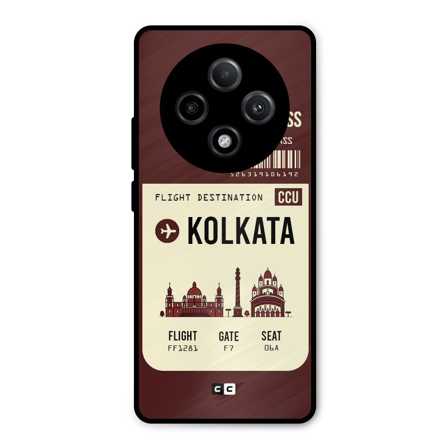 Kolkata Boarding Pass Metal Back Case for Oppo F27 Pro Plus