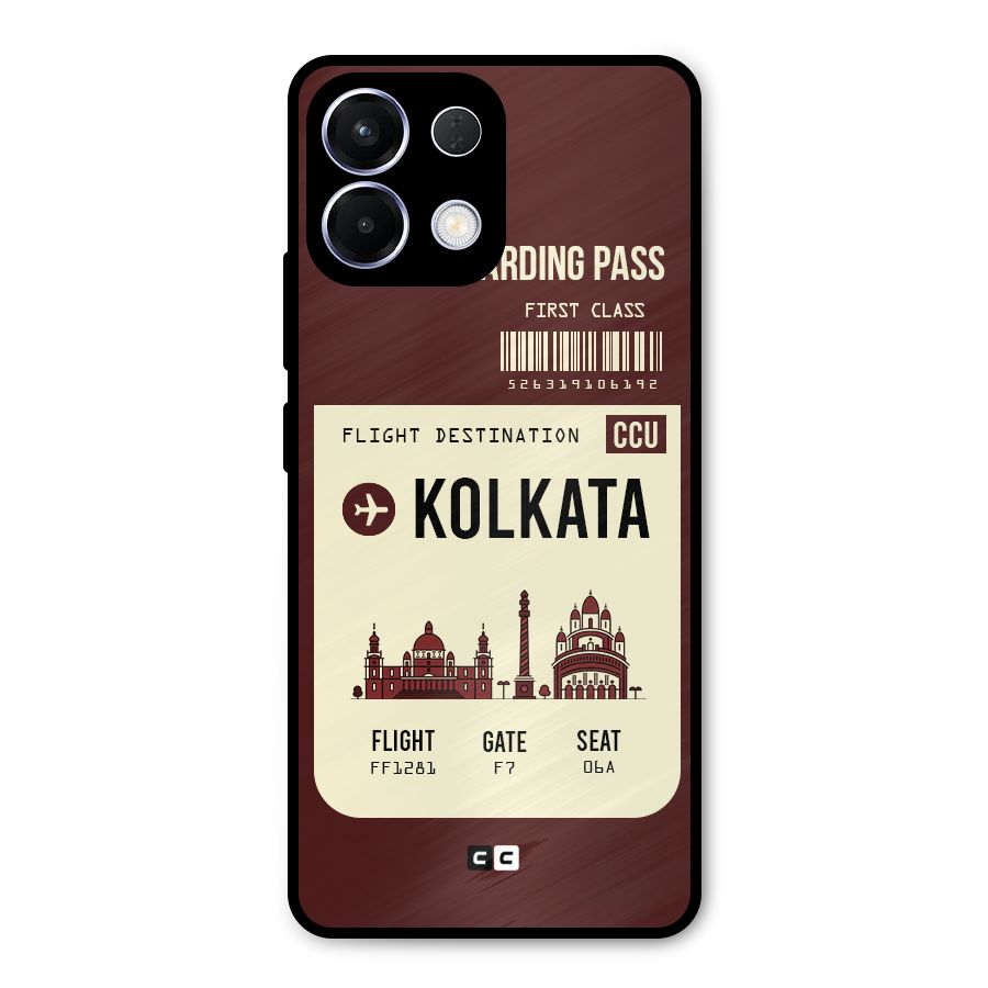 Kolkata Boarding Pass Metal Back Case for Oppo K13