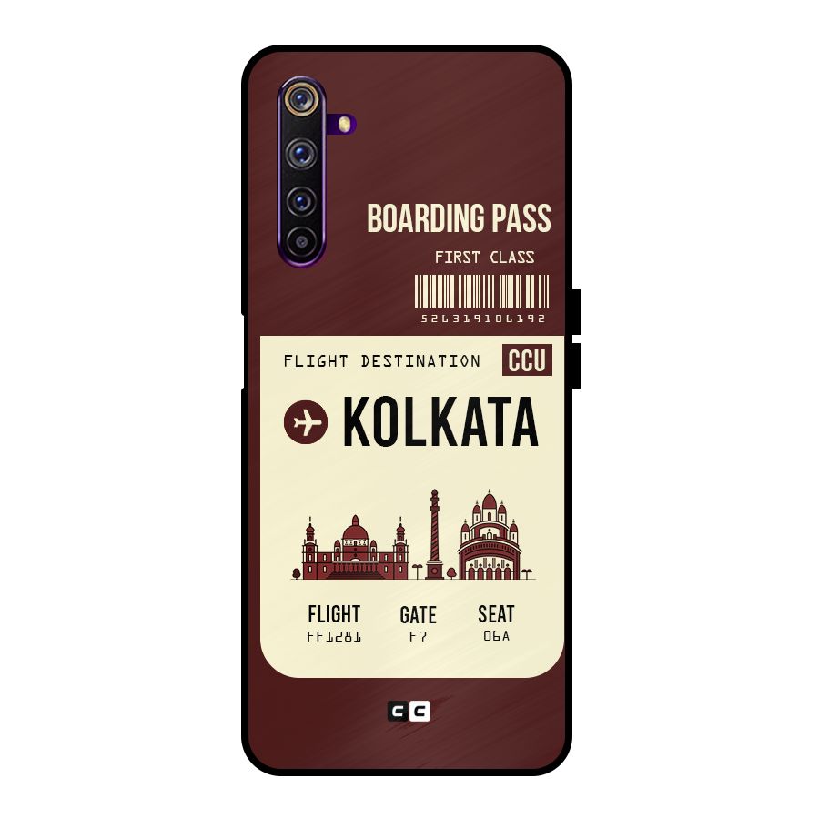 Kolkata Boarding Pass Metal Back Case for Realme 6 Pro