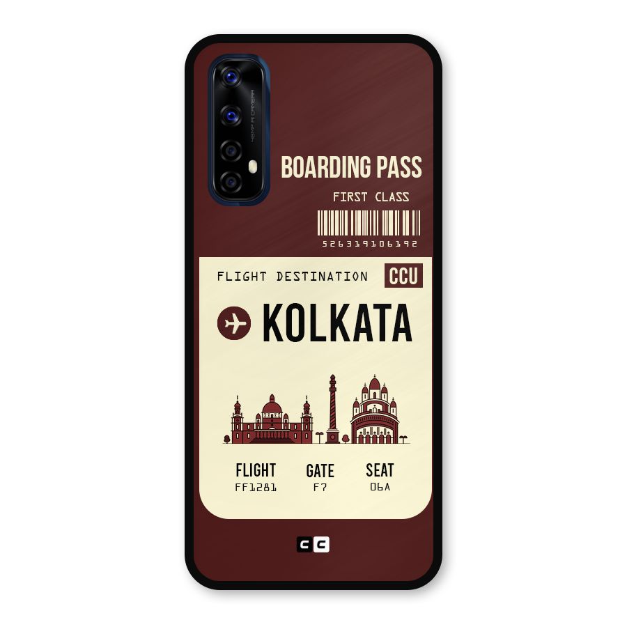 Kolkata Boarding Pass Metal Back Case for Realme 7