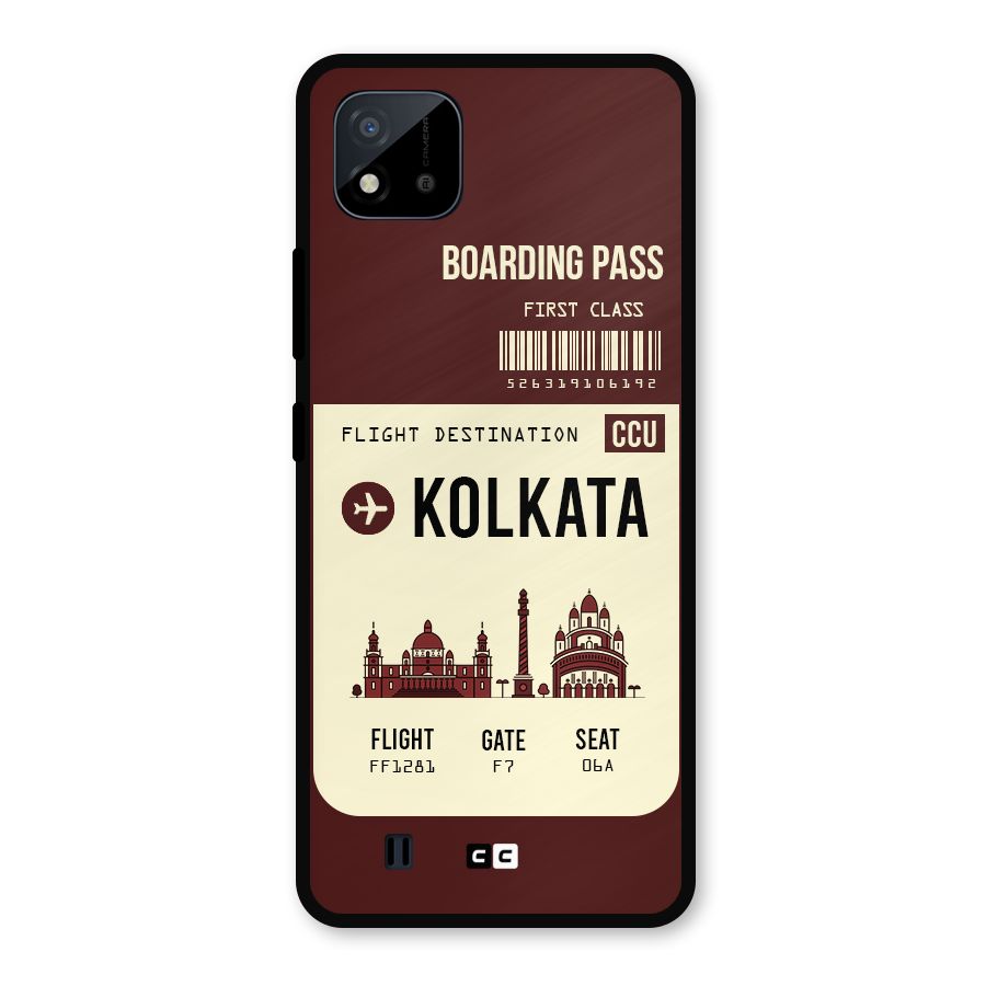 Kolkata Boarding Pass Metal Back Case for Realme C11 2021