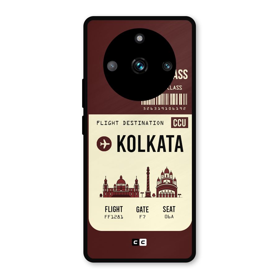 Kolkata Boarding Pass Metal Back Case for Realme Narzo 60 Pro