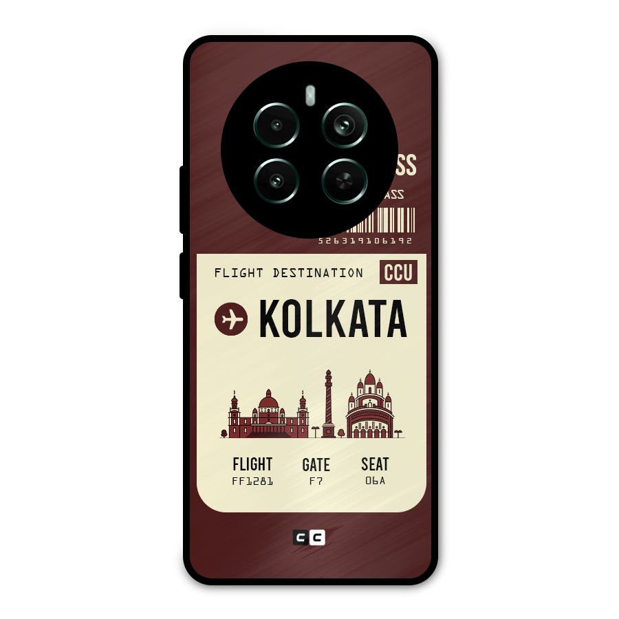 Kolkata Boarding Pass Metal Back Case for Realme Narzo 70 Pro