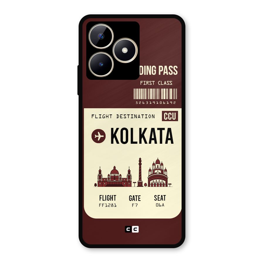 Kolkata Boarding Pass Metal Back Case for Realme Narzo N53