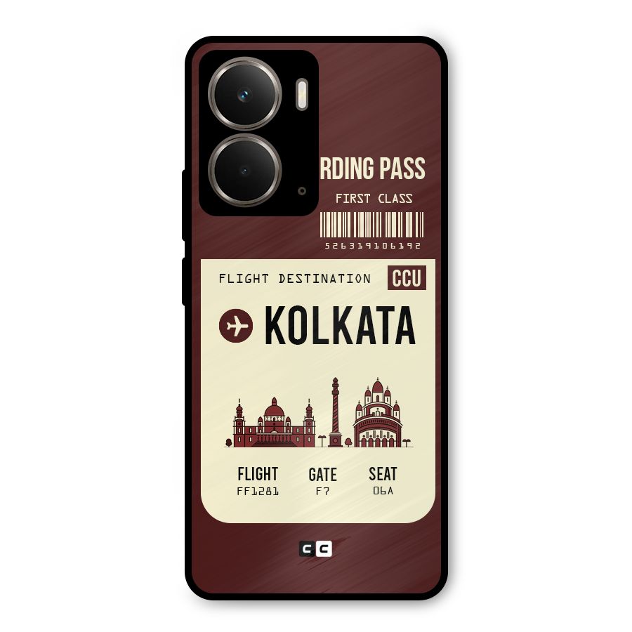 Kolkata Boarding Pass Metal Back Case for Realme P3