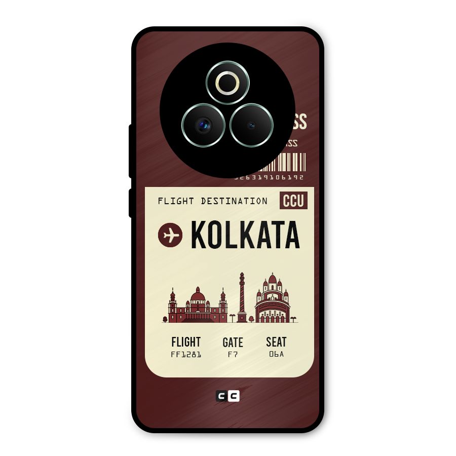 Kolkata Boarding Pass Metal Back Case for Realme P3 Pro