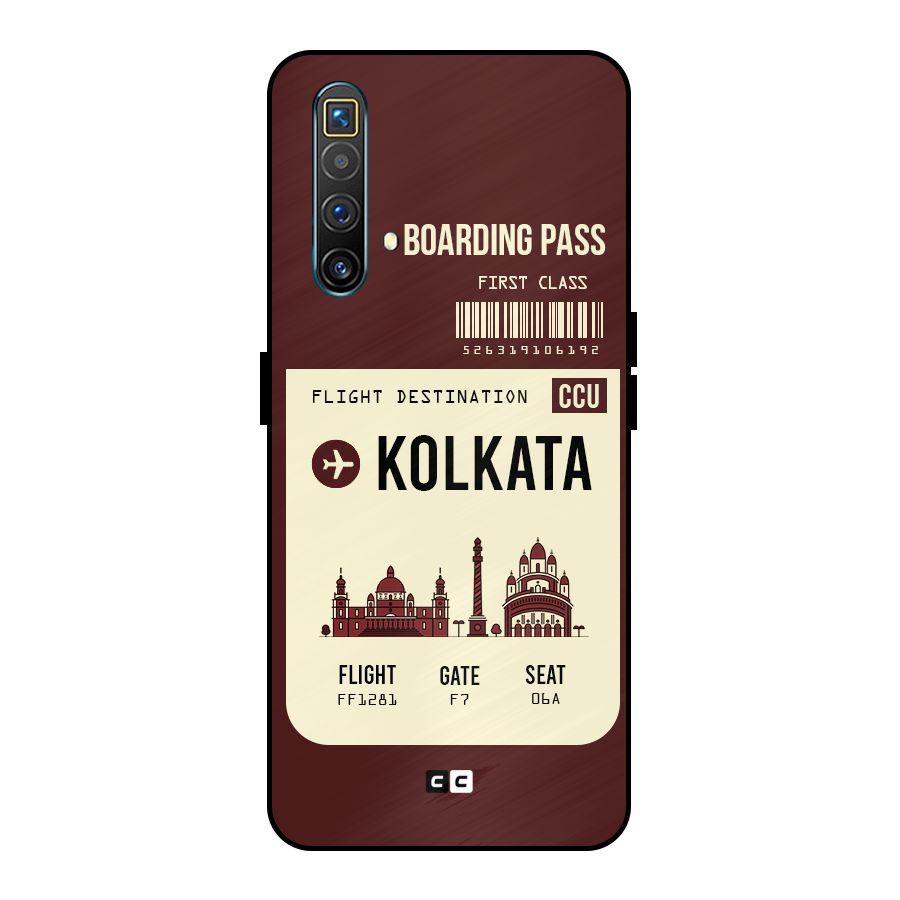 Kolkata Boarding Pass Metal Back Case for Realme X3 SuperZoom