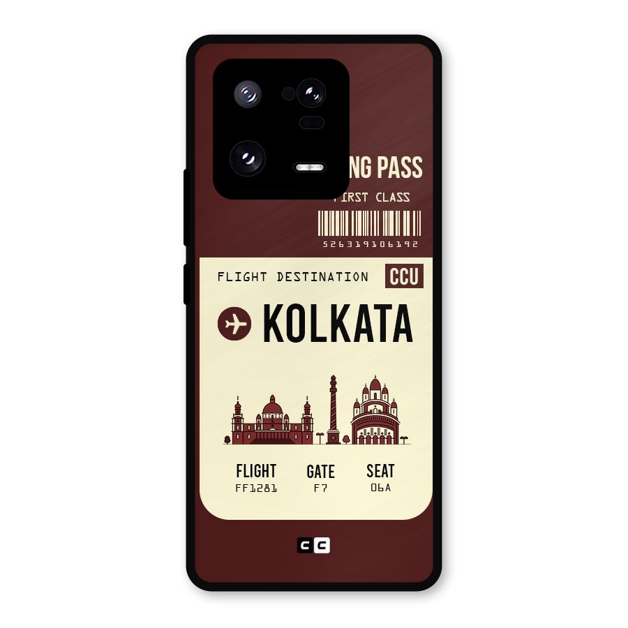Kolkata Boarding Pass Metal Back Case for Xiaomi 13 Pro