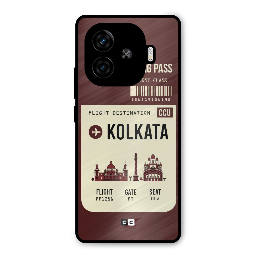 Kolkata Boarding Pass Metal Back Case for iQOO Neo 10R