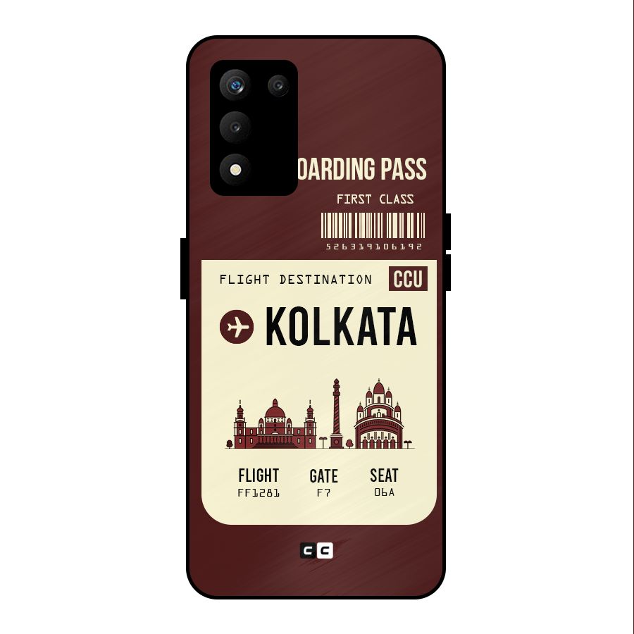 Kolkata Boarding Pass Metal Back Case for realme 9 5G SE