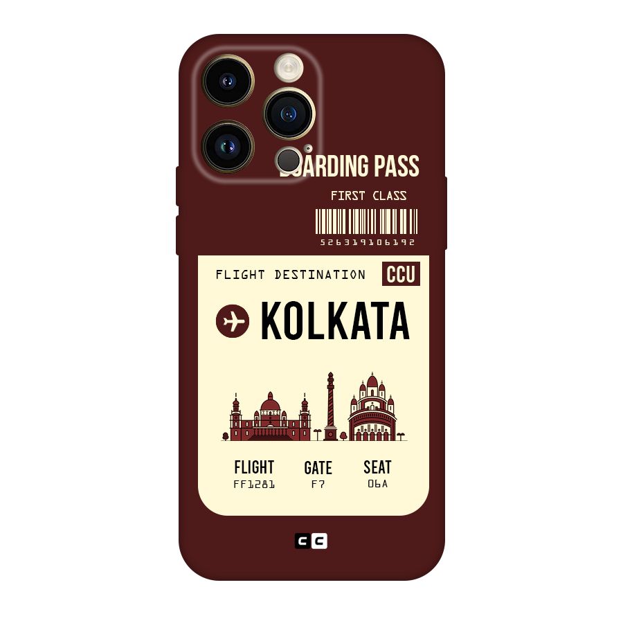 Kolkata Boarding Pass Original Polycarbonate Back Case for iPhone 14 Pro Max