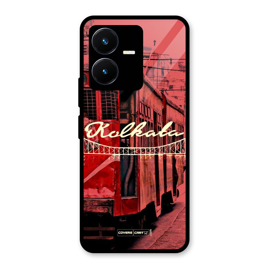 Kolkata Citystyle Glass Back Case for Vivo Y22s