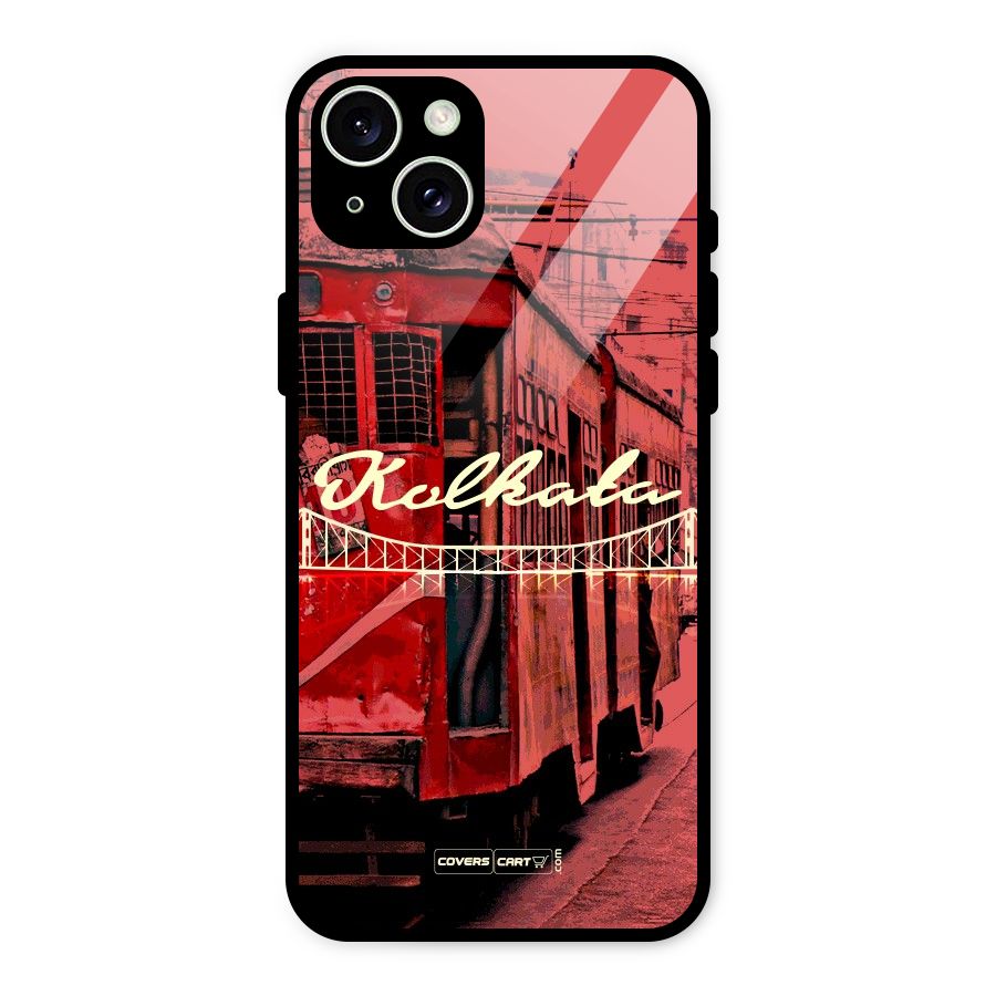 Kolkata Citystyle Glass Back Case for iPhone 15 Plus