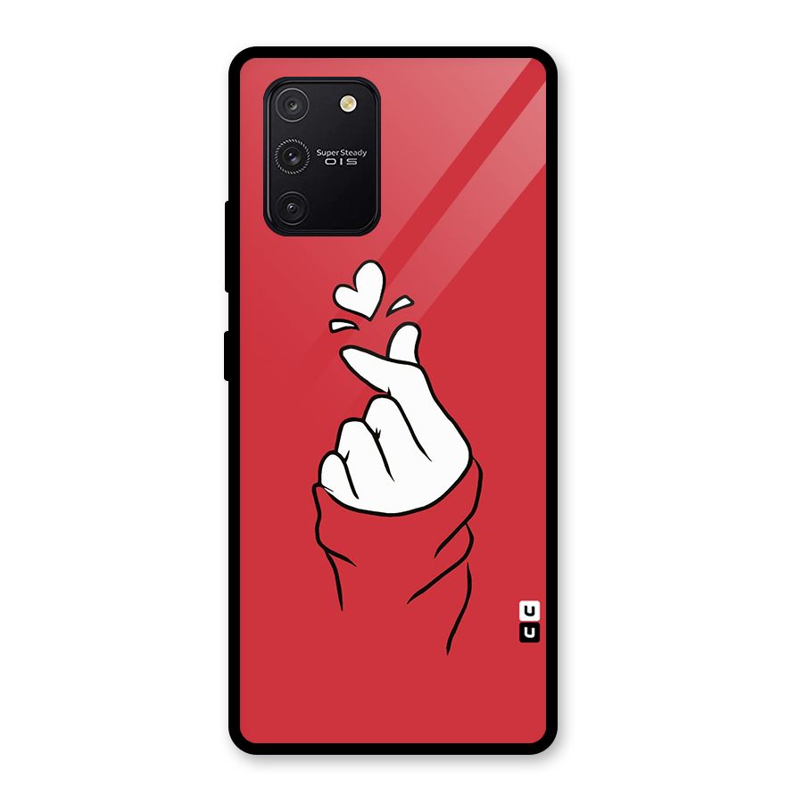 Korean Love Sign Glass Back Case for Galaxy S10 Lite
