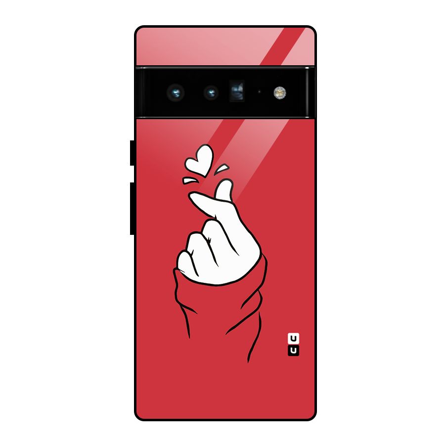 Korean Love Sign Glass Back Case for Google Pixel 6 Pro