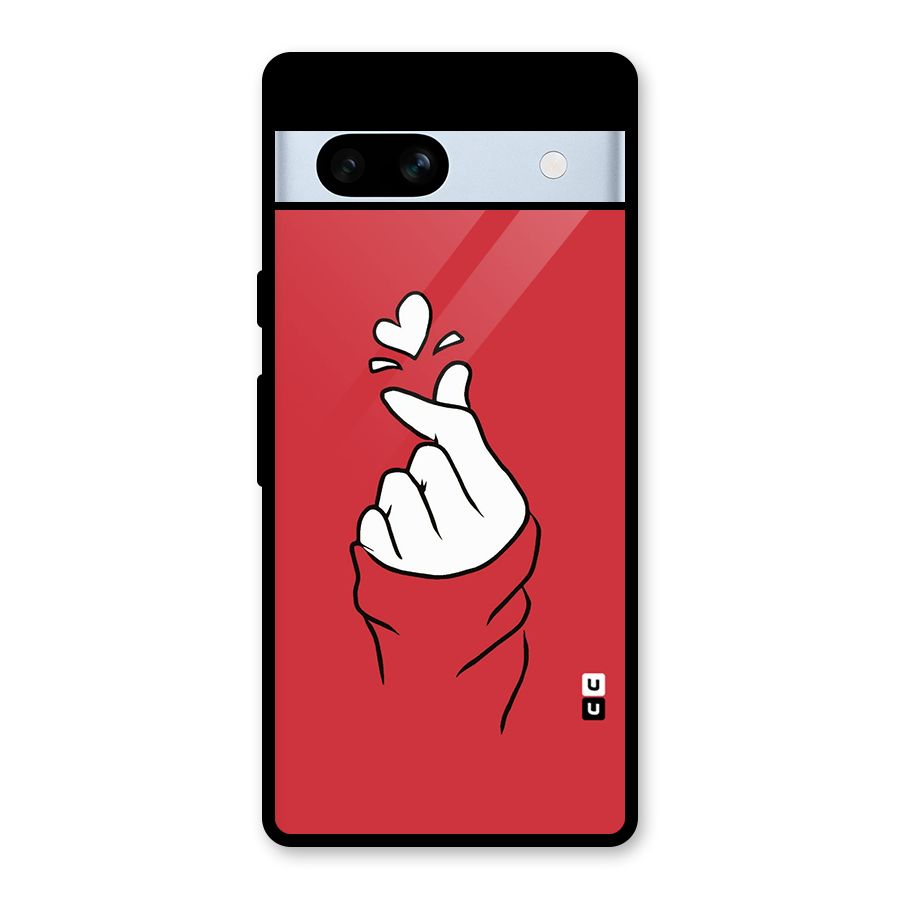 Korean Love Sign Glass Back Case for Google Pixel 7a