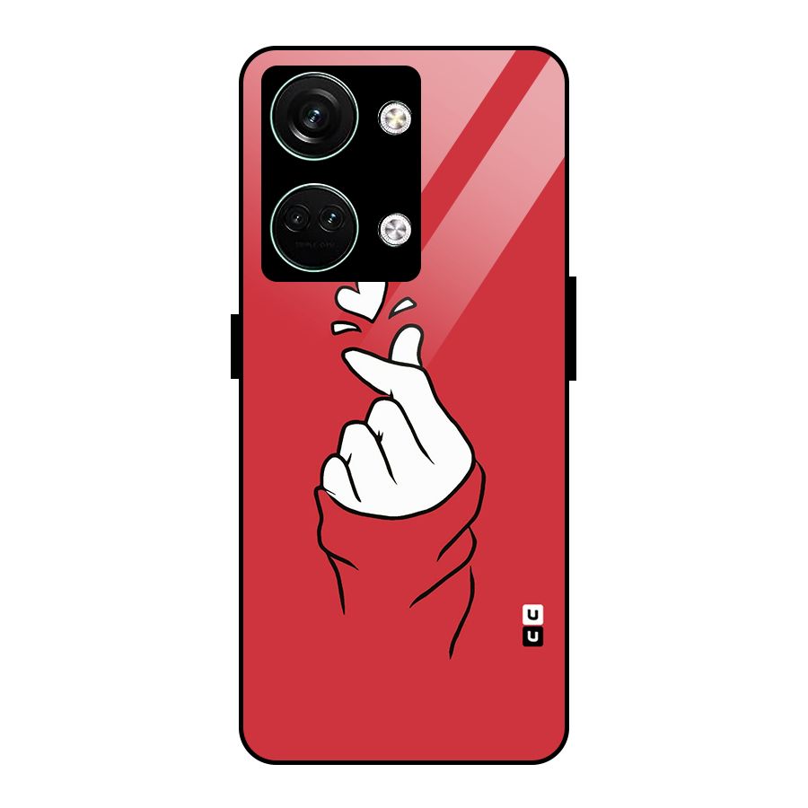 Korean Love Sign Glass Back Case for Oneplus Nord 3