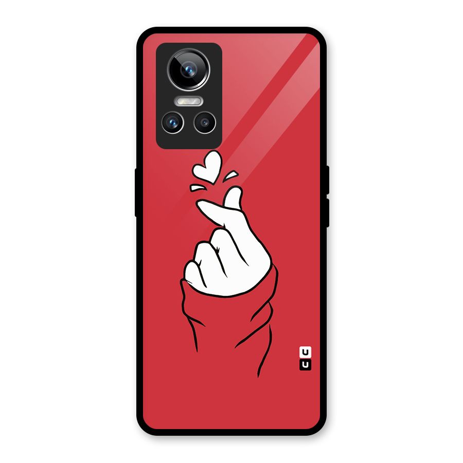Korean Love Sign Glass Back Case for Realme GT Neo 3