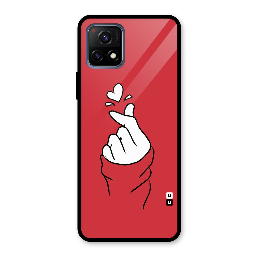 Korean Love Sign Glass Back Case for Vivo Y72 5G
