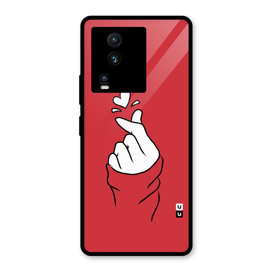 Korean Love Sign Glass Back Case for Vivo iQOO Neo 7