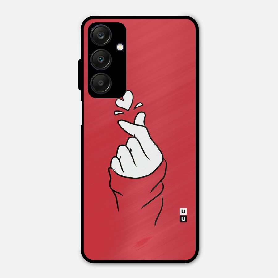 Korean Love Sign Metal Back Case for Galaxy A25 5G