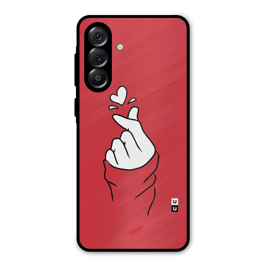 Korean Love Sign Metal Back Case for Galaxy A56