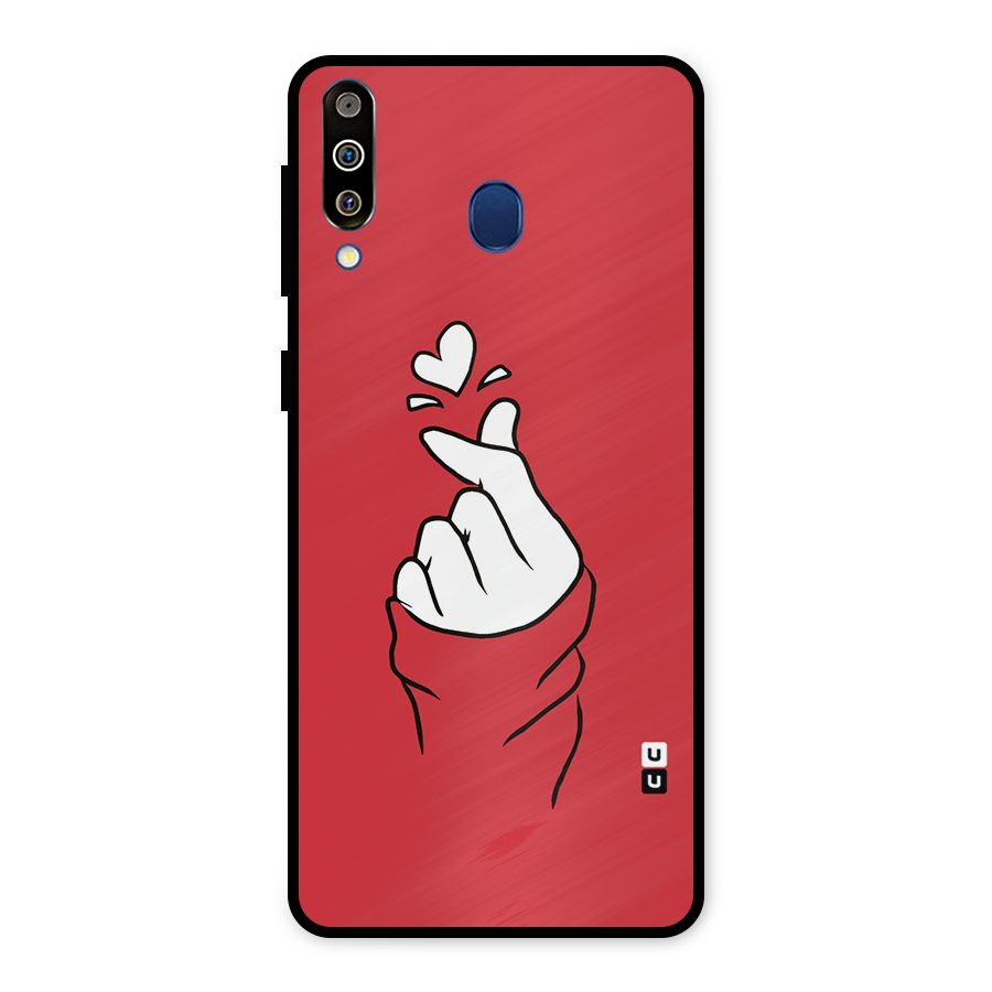 Korean Love Sign Metal Back Case for Galaxy M30
