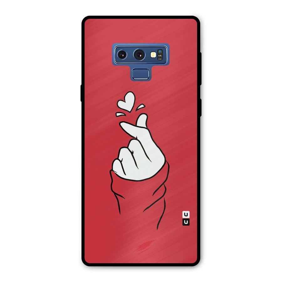 Korean Love Sign Metal Back Case for Galaxy Note 9