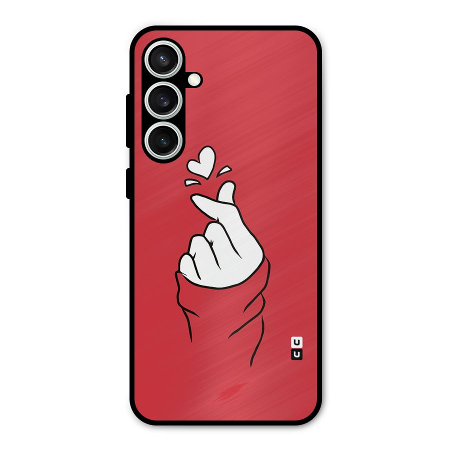 Korean Love Sign Metal Back Case for Galaxy S23 FE