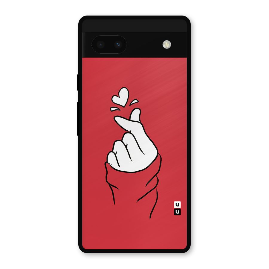 Korean Love Sign Metal Back Case for Google Pixel 6a