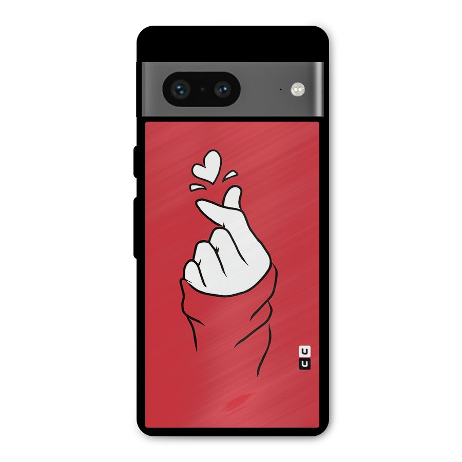 Korean Love Sign Metal Back Case for Google Pixel 7