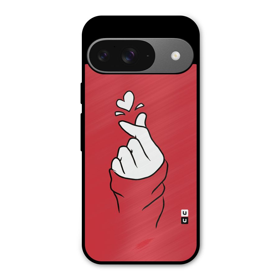 Korean Love Sign Metal Back Case for Google Pixel 9
