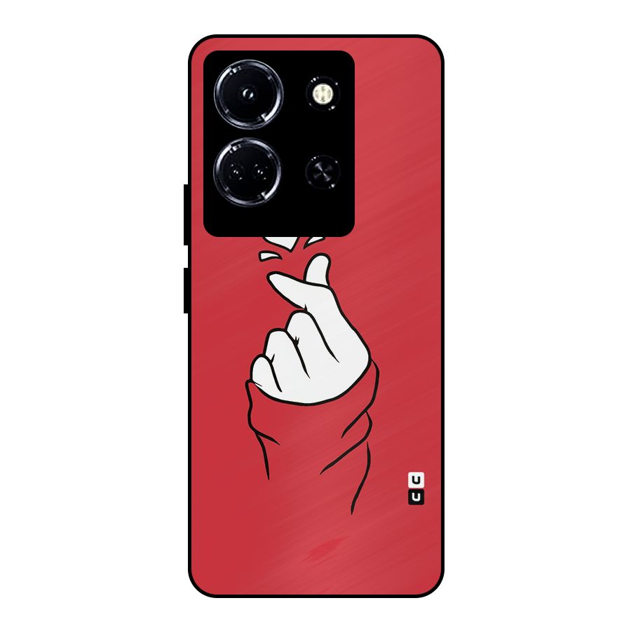 Korean Love Sign Metal Back Case for Infinix Note 30 5G